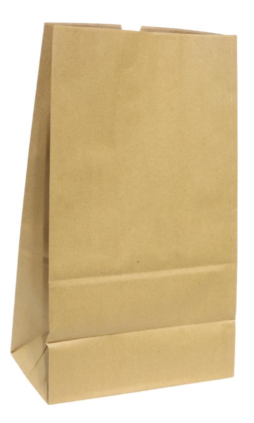 RiteEarth - 1/8 Kraft Plain Paper Barrel Bag, Pack of 500 - PB850K