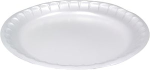 Pactiv Evergreen - 6" White Round Non-Laminated Foam Plate, 10000/Cs - YTH100060000