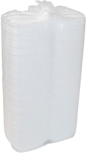 Pactiv Evergreen - 6" x 6" x 3" White PS Foam Hinged Lid Container, 500/Cs - YTH100800000