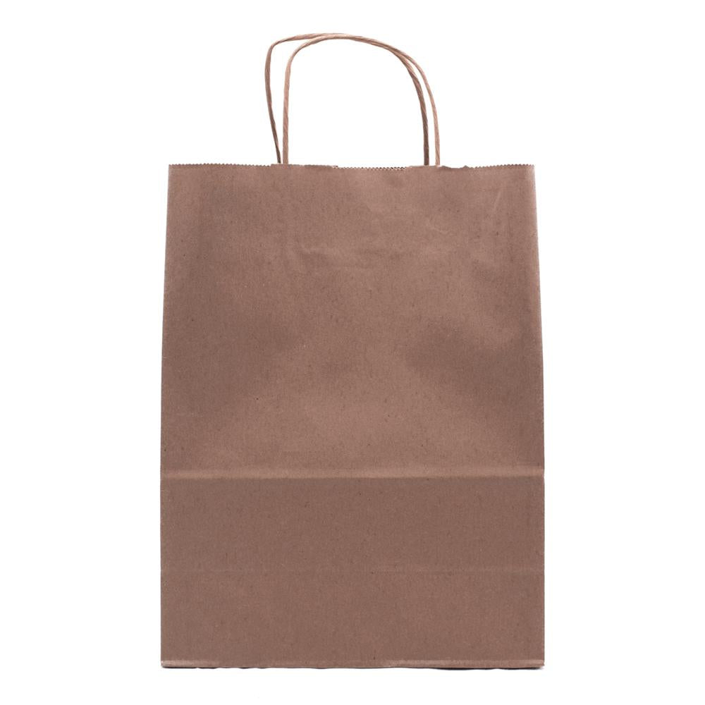 RiteEarth - 10" x 5" x 13" Kraft Paper Twist Handle Bag, 250/Cs, 24Cs/Sk - PT10513K
