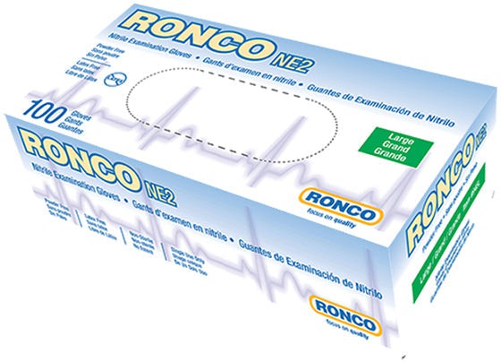 RONCO - Small Blue Nitrile Powder-Free Gloves, 100/bx - 945S