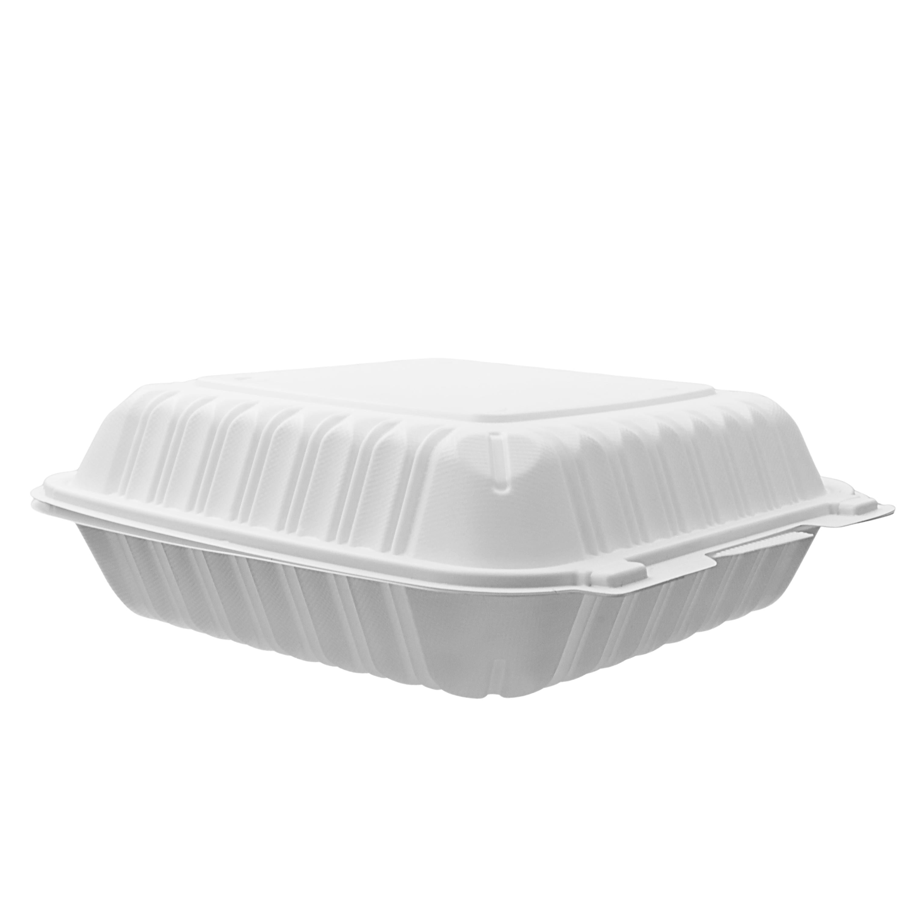 RitePak - 8" x 8" x 2.8" Polypropylene Hinged Sandwich Container, 150/Cs - HS801