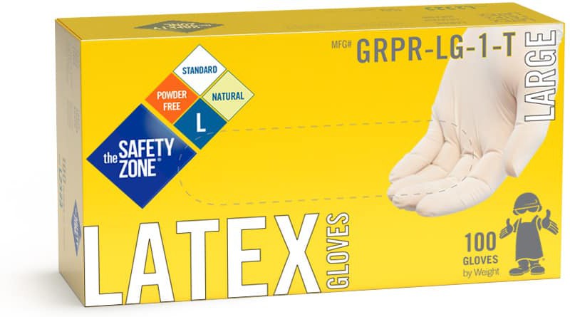 Ralston CanSafe - X-Large Powder-Free Safety Zone 4 mil Latex Glove, 100/Bx - GRPRXL1T