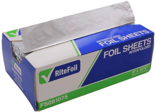 RiteFoil - 9" x 10.75" Foil Pop Up Sheets, 500sh/bx, 6bx/cs 110cs/sk 11Cs/Tier - RFFS091075