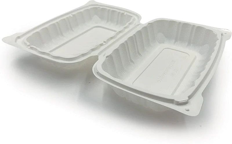 RitePak - 9" x 6" Polypropylene Adobo Fresh Burrito Hinged Container, 250/cs - RPPH199AFB