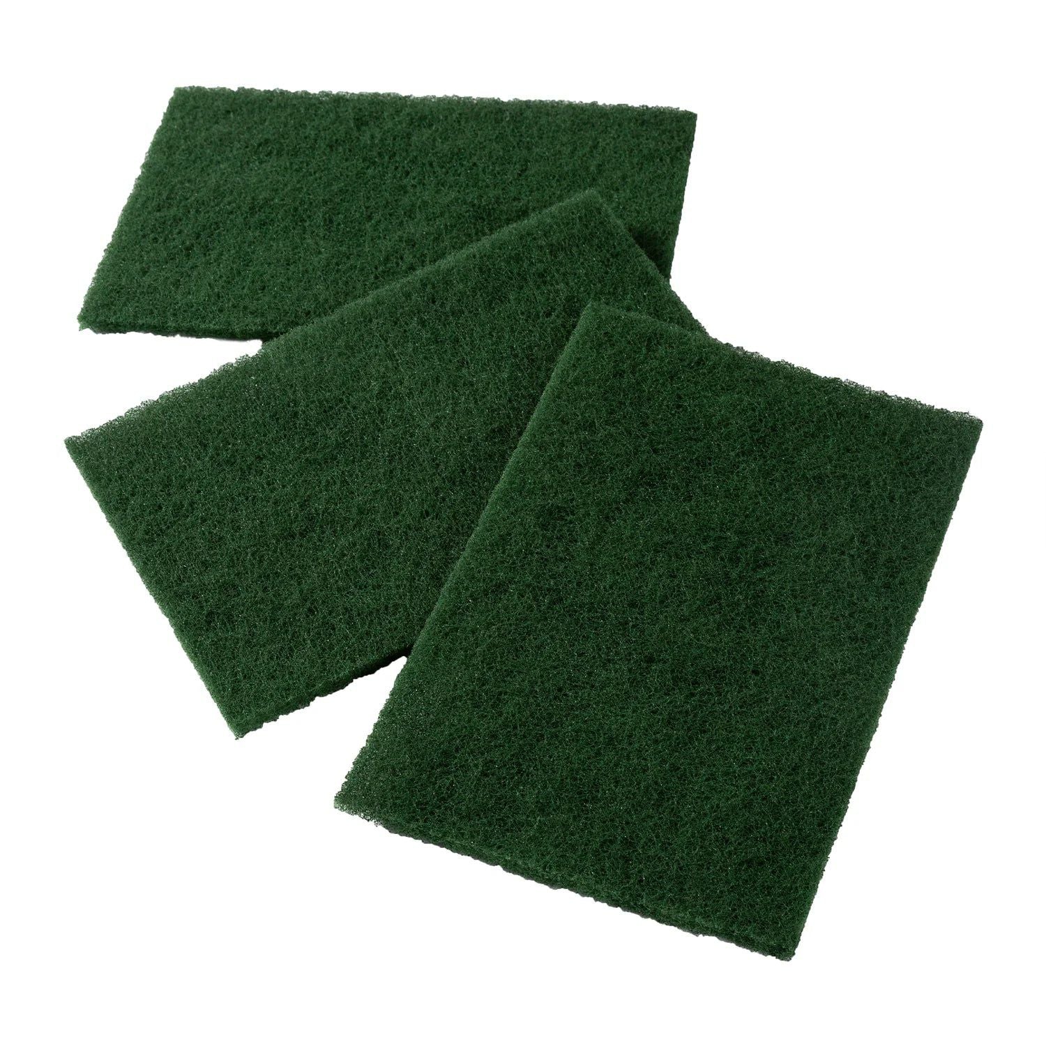 511 Foodservice - 4" X 6" Green Medium Duty Scouring Pad, 5/pack, 8packs/cs, 40pcs/cs - 375600