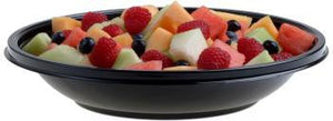 Sabert - 16 Oz Black Round Plastic Bowl, 500/Cs- 92016A500