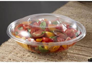 Sabert - 18 Oz, 24 Oz, 32 Oz Clear Round Dome Lid Fits Plastic For Bowls, 300/Cs - 52032T300