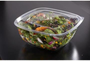 Sabert - 32, 48, 64 Oz Clear Flat Lid for Large Square Bowls, 150/Cs - 51900B150