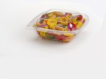 Sabert - 32 Oz Clear Dome Lid for Medium Square Tamper Resistant Bowls, 300/cs - 52800TR