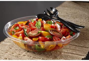 Sabert - 64 Oz Clear Shallow X-Large Round Bowl, 50/Cs - 13064A50