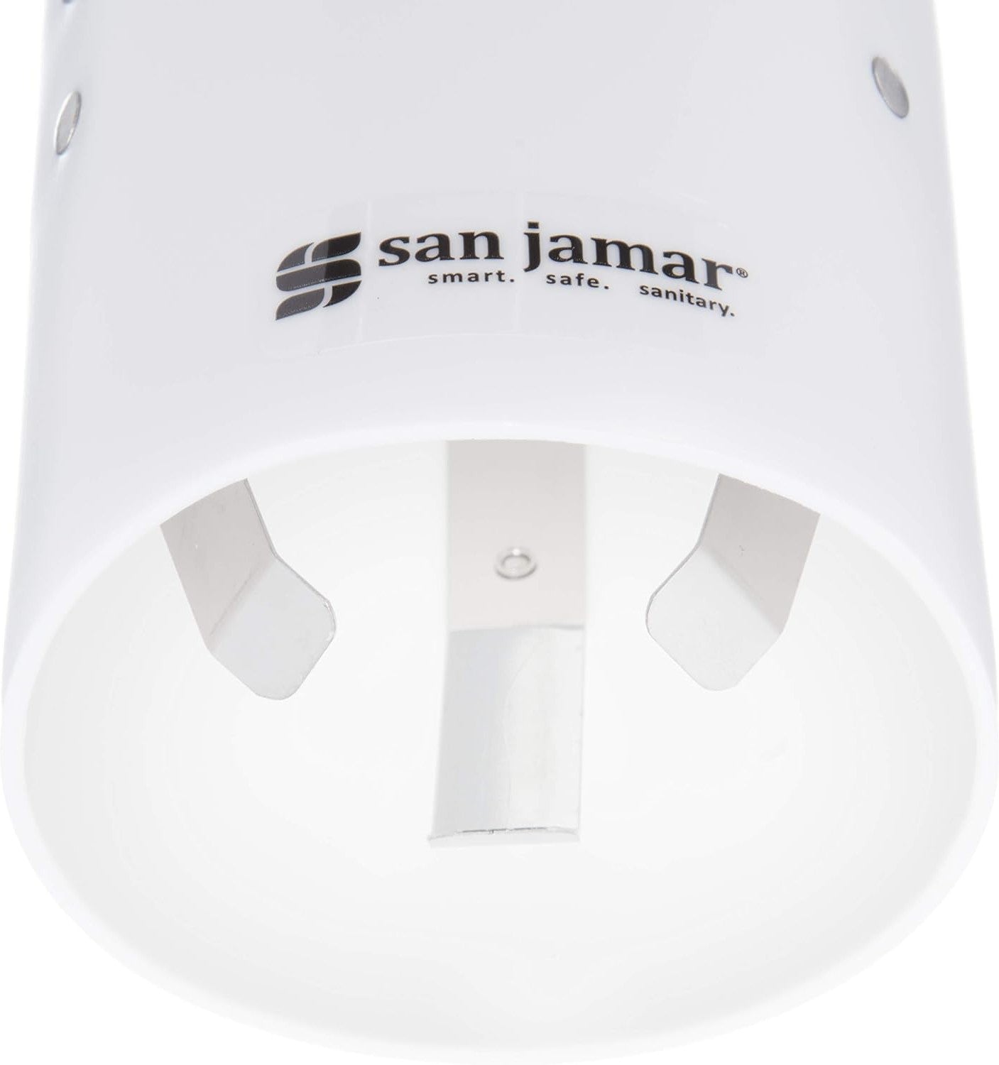 San Jamar - White Adjustable Plastic Cone Water Cup Dispenser with Hinged Flip-Cap - SJ4160WH