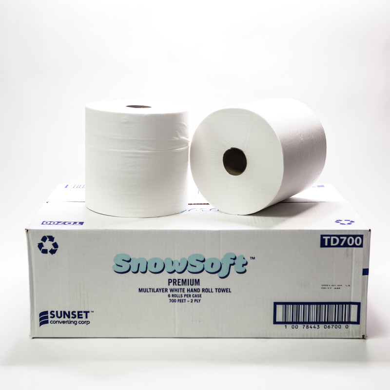 Snow Soft - 7.65" x 700 Feet Premium Tad Roll Towel, 6 Rl/Cs - TD700