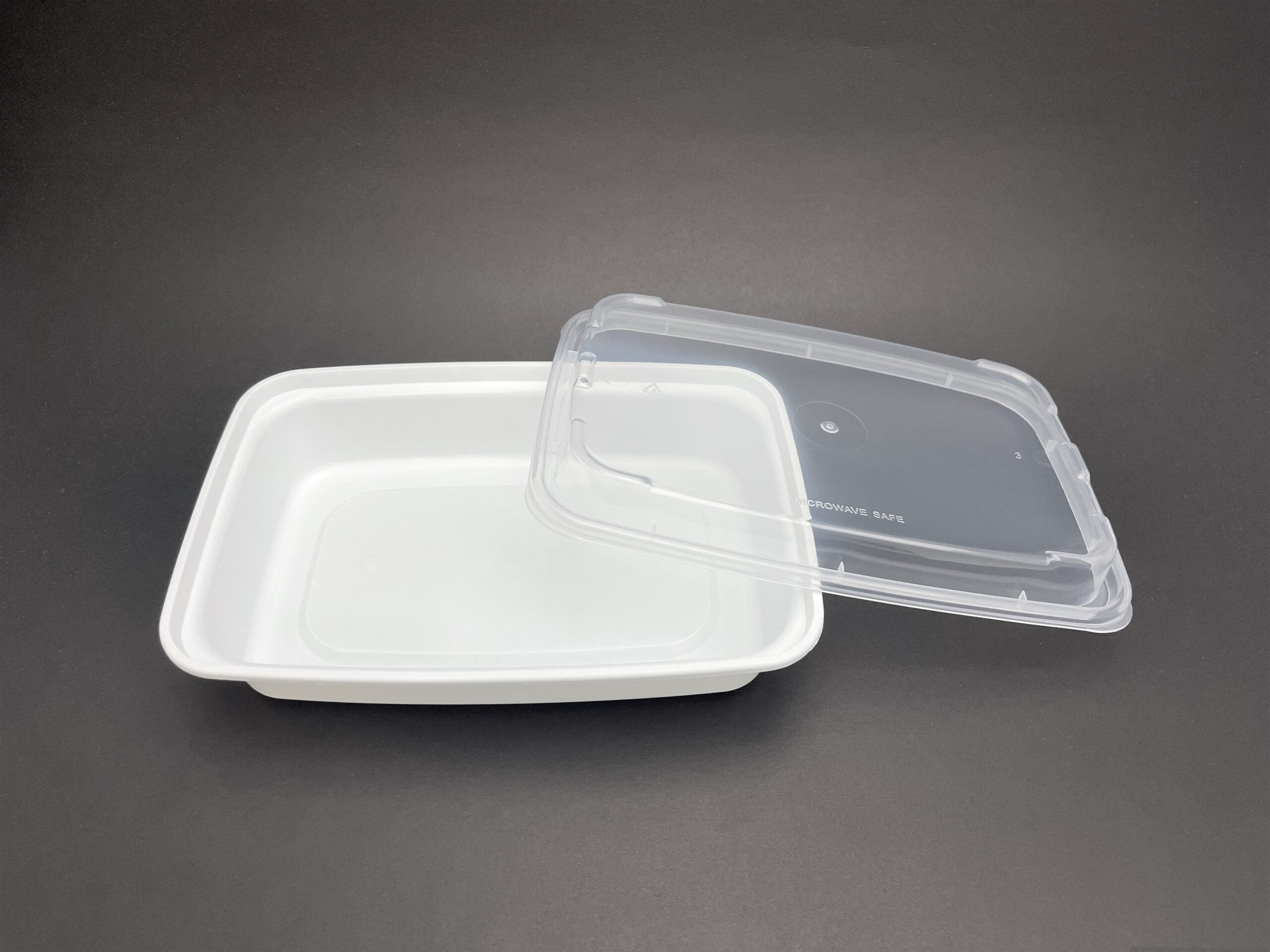 PCM Pak - 16 Oz White Rectangular Container & Lids, Combo, 150/case - PCMT16