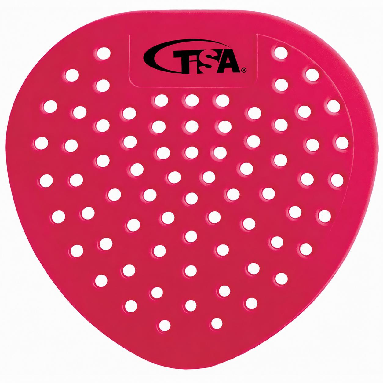 TiSA - Cherry-Scented Red Urinal Screen with TiSA Logo - TS0001CHTS