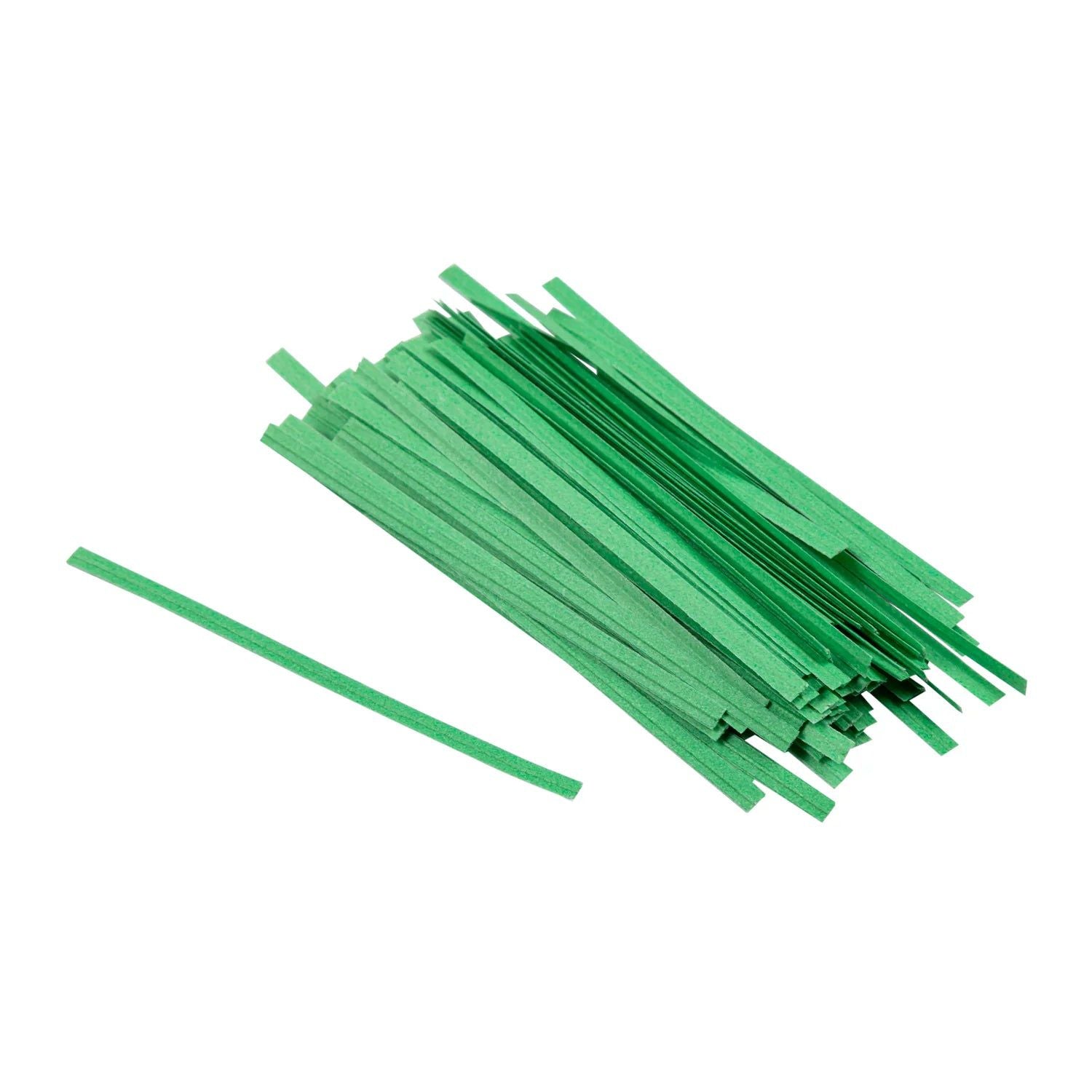 511 Foodservice - 4" Green Twist Ties, 2000/bx, 25bx/cs - 485120