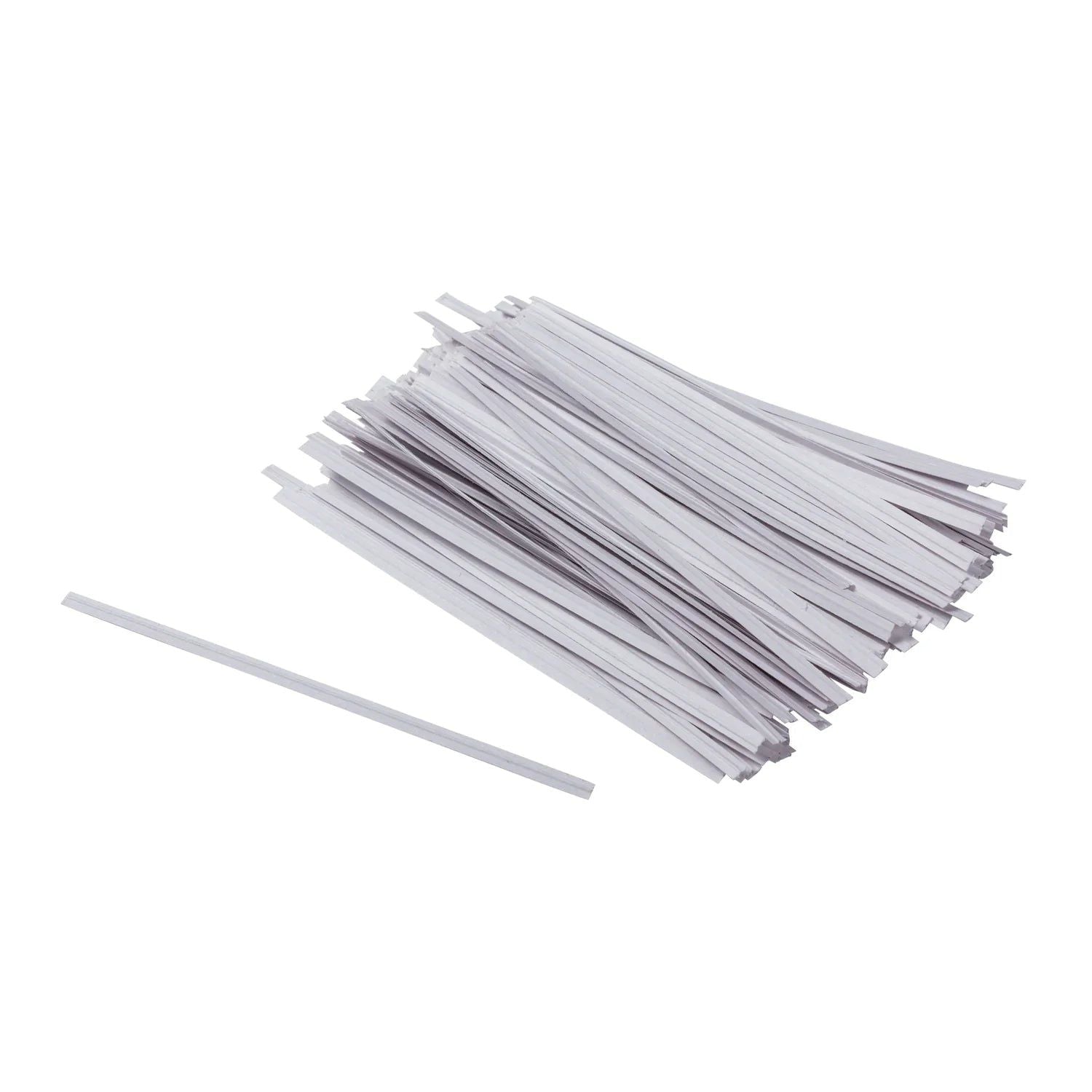 511 Foodservice - 4" Paper White Twist Tie, 2000/bx, 25bx/cs - 485100