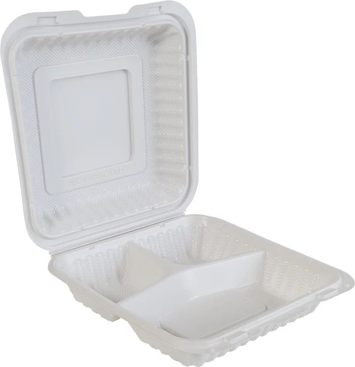 LR Trading - 7" x 7" MFPP Hinged Container with 3 Compartment, 150pcs/cs - LRCEP73