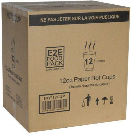 YesEco - 12 Oz Paper Hot Cup, 1000/Cs - HOT12CUP