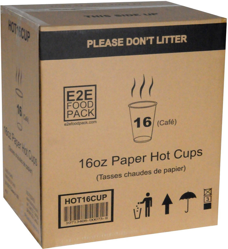 YesEco - 16 Oz Paper Hot Cup, 1000/Cs - HOT16CUP