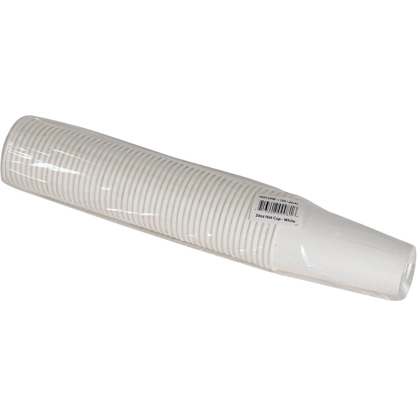 YesEco - 20 Oz White Paper Hot Cup, 500/Cs - HOT20W-500