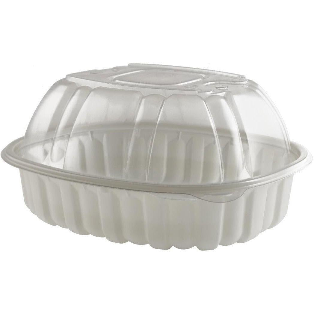 Large Side Container Chicken Rico Anchor Packaging - Natural Base Large Clear Lid Chicken Roaster Combo