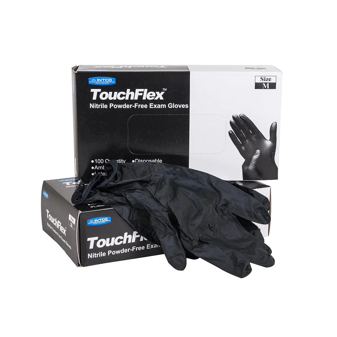 INTCO - Touchflex 3.5 mil Medium Black Nitrile Gloves, 1000/Cs - ITCGN150M