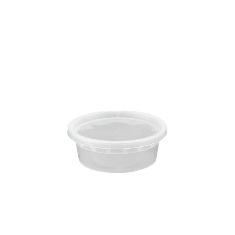 Brown Box - 8 Oz Injection Deli Container Combo, 240/Case - 90300