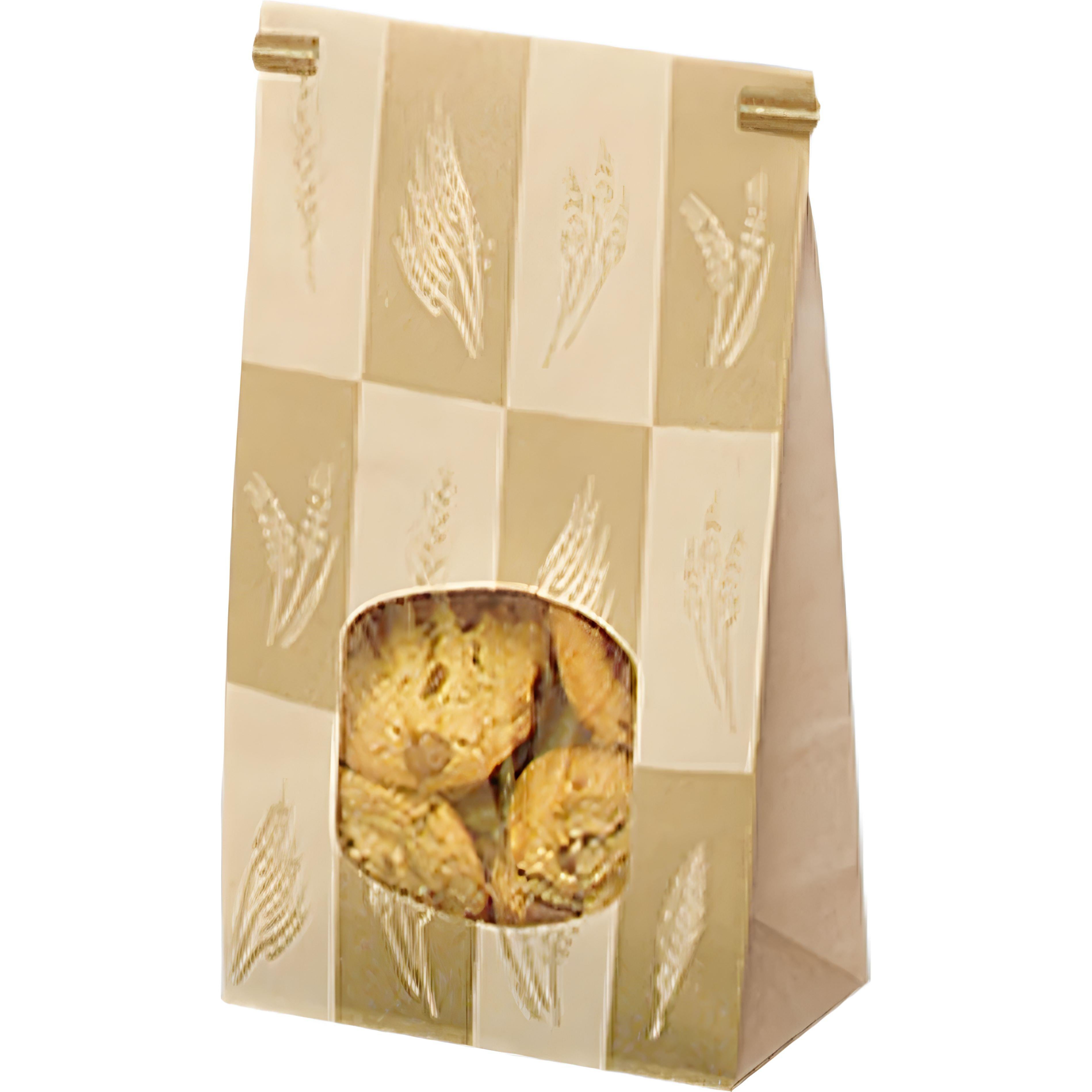 De Luxe - 4.25" x 2.5" x 9.5", 1lb Paper Stand Up Window Bag, 500/cs - 300236 (Special Order Item)