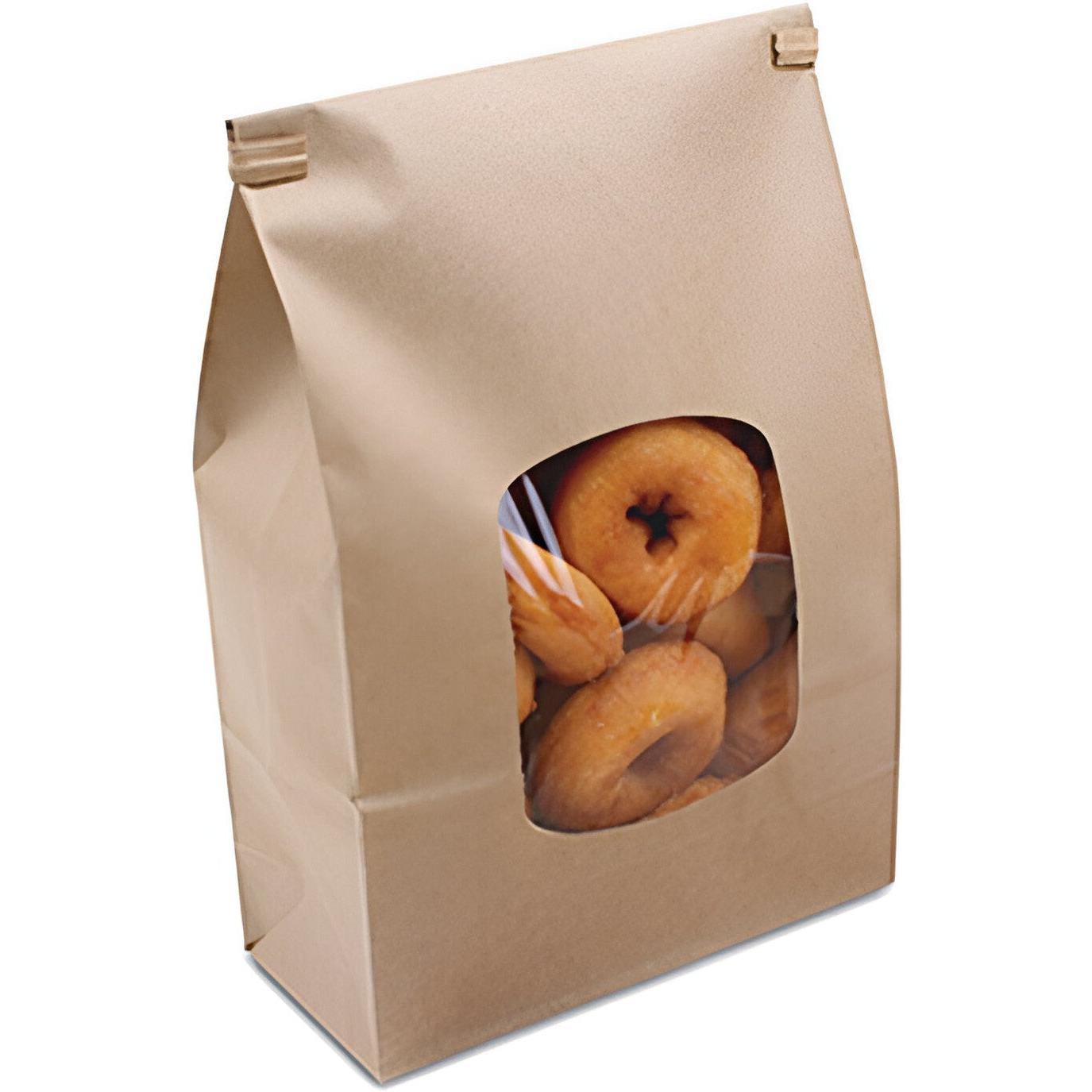De Luxe - 2lb Paper Stand Up Window Bakery Bag - 300246