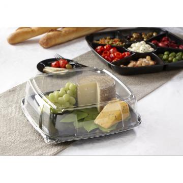 Sabert - Clear Dome Lid for PP 14.1" Mozaïk® Square Platters, 25/Cs - 4453513