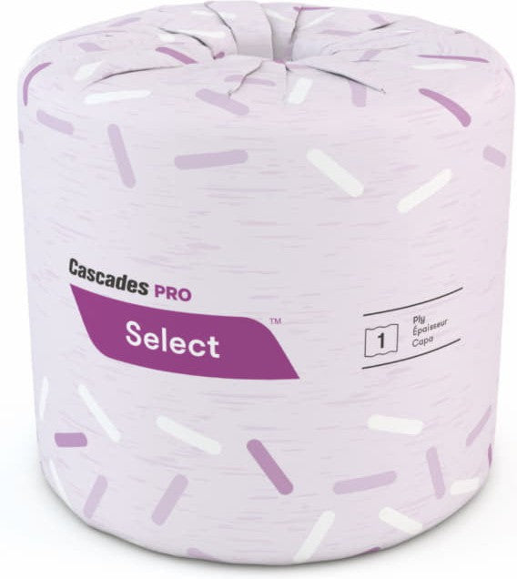 Cascades Tissue Group - 1000 Sheets Select 1 ply Toilet Tissue, 96rl/cs - B010