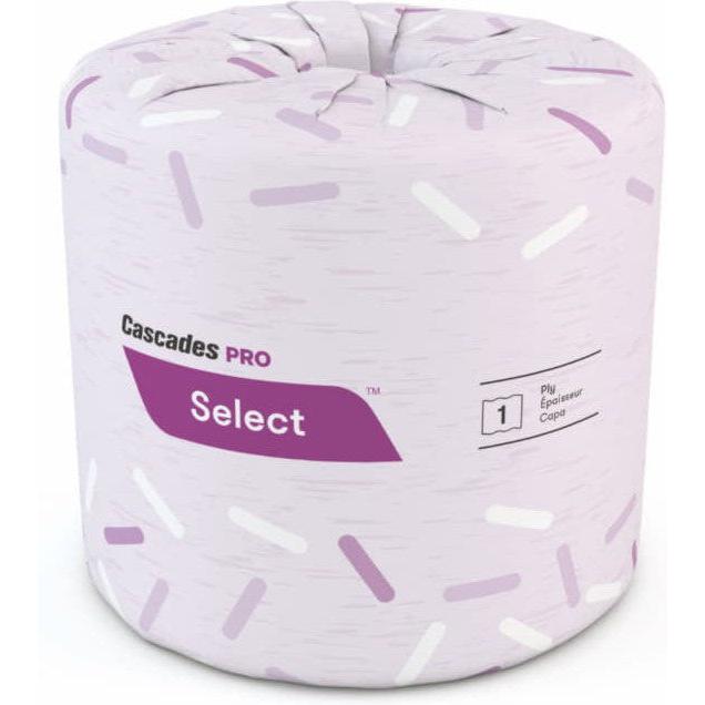 Cascades Tissue Group - 1000 Sheets Select 1 ply Toilet Tissue, 96rl/cs - B010