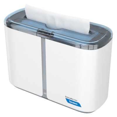 Cascades Tissue Group - 11.5" x 8.25" x 4.75" White Tandem Multifold Hand Towel Countertop Dispenser - CASC365