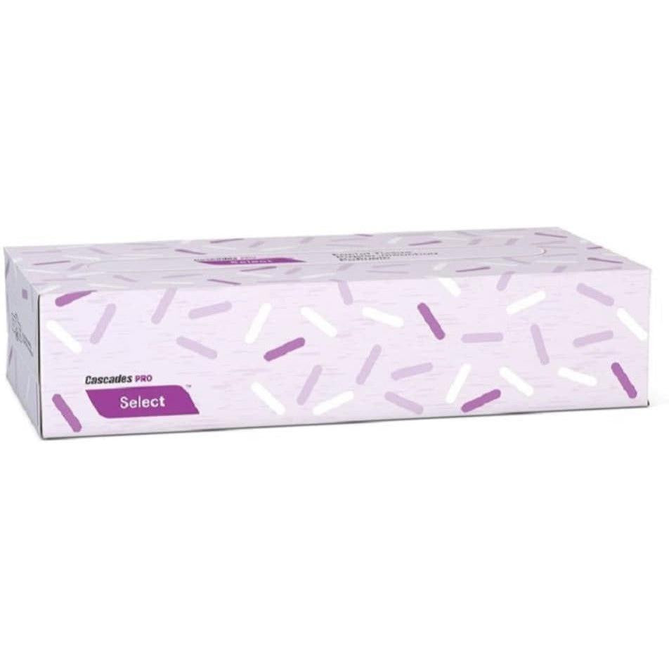 Cascades Tissue Group - 100 Sheets Select 2 ply Facial Tissue, 30bx/cs - F150