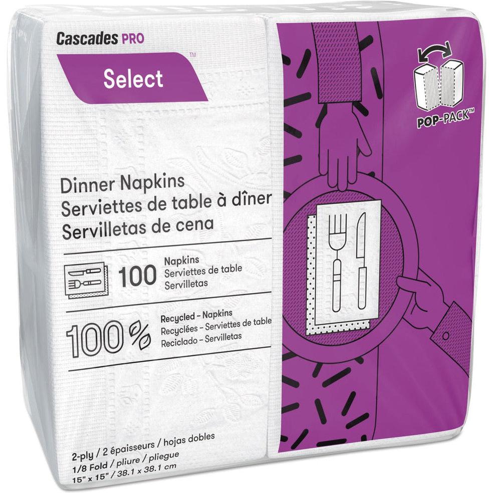 Cascades Tissue Group - Select 2 ply Dinner Napkins, 3000/cs - N060