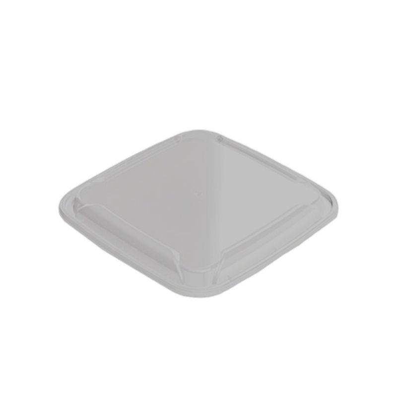 Cube Packaging - 9" X 9" X 2", 48 Oz White Square Container Combo, 48oz 100/cs, 24cs/sk - CUBCR1047W