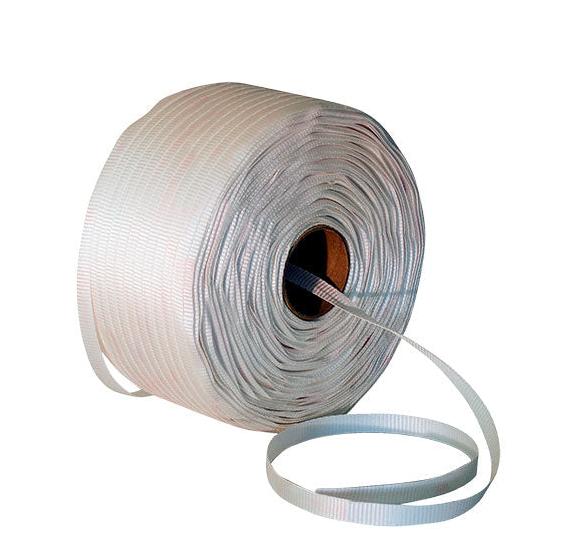 Canada Wide Packaging - 3/4", 1640 Feet MILLER HBC White Woven Poly Strapping, 2rl/cs - CWP75HDMILLERHBC