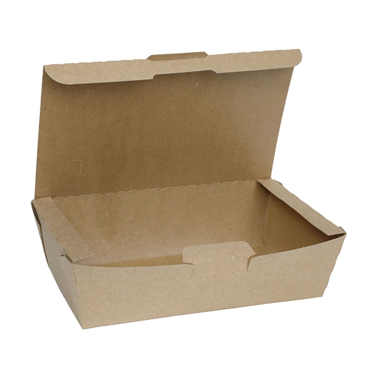 Pactiv Evergreen - 10.5" x 4.88" x 3", 96 Oz Tamper-Evident Corrugated Catering Box, 120/cs - 1009839