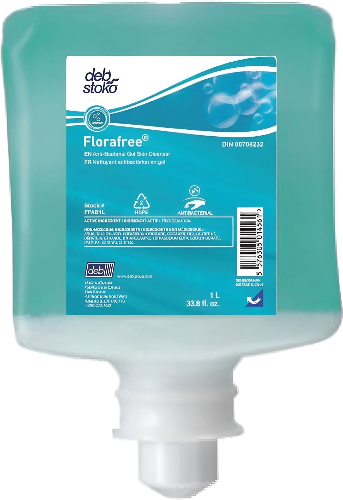 Deb Group - Florafree Anti-Bacterial Hand Soap, 1 Liter per Bottle - FFAB1L
