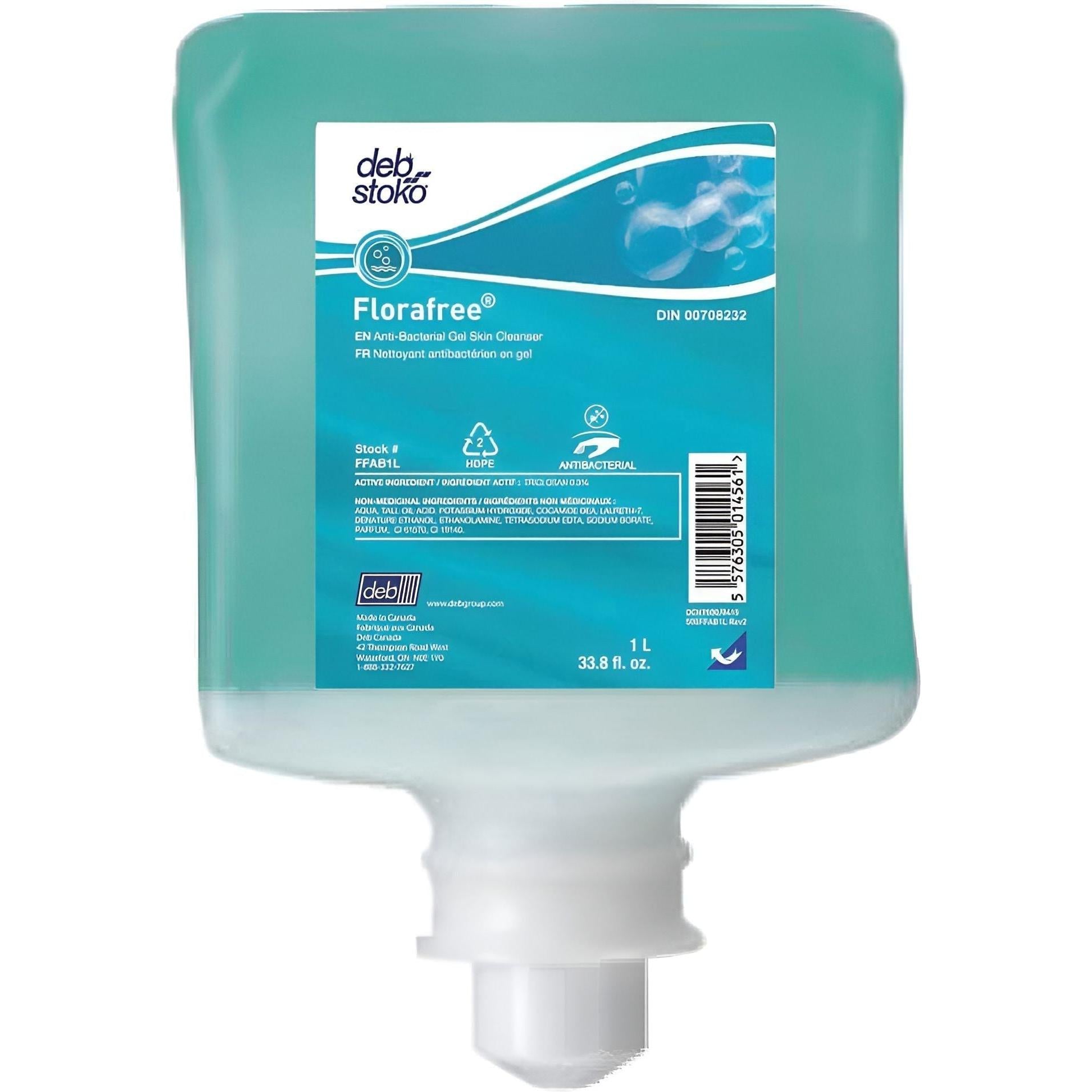 Deb Group - Florafree Anti-Bacterial Hand Soap, 1 L/Bt, 8 Bt/Cs - FFAB1L