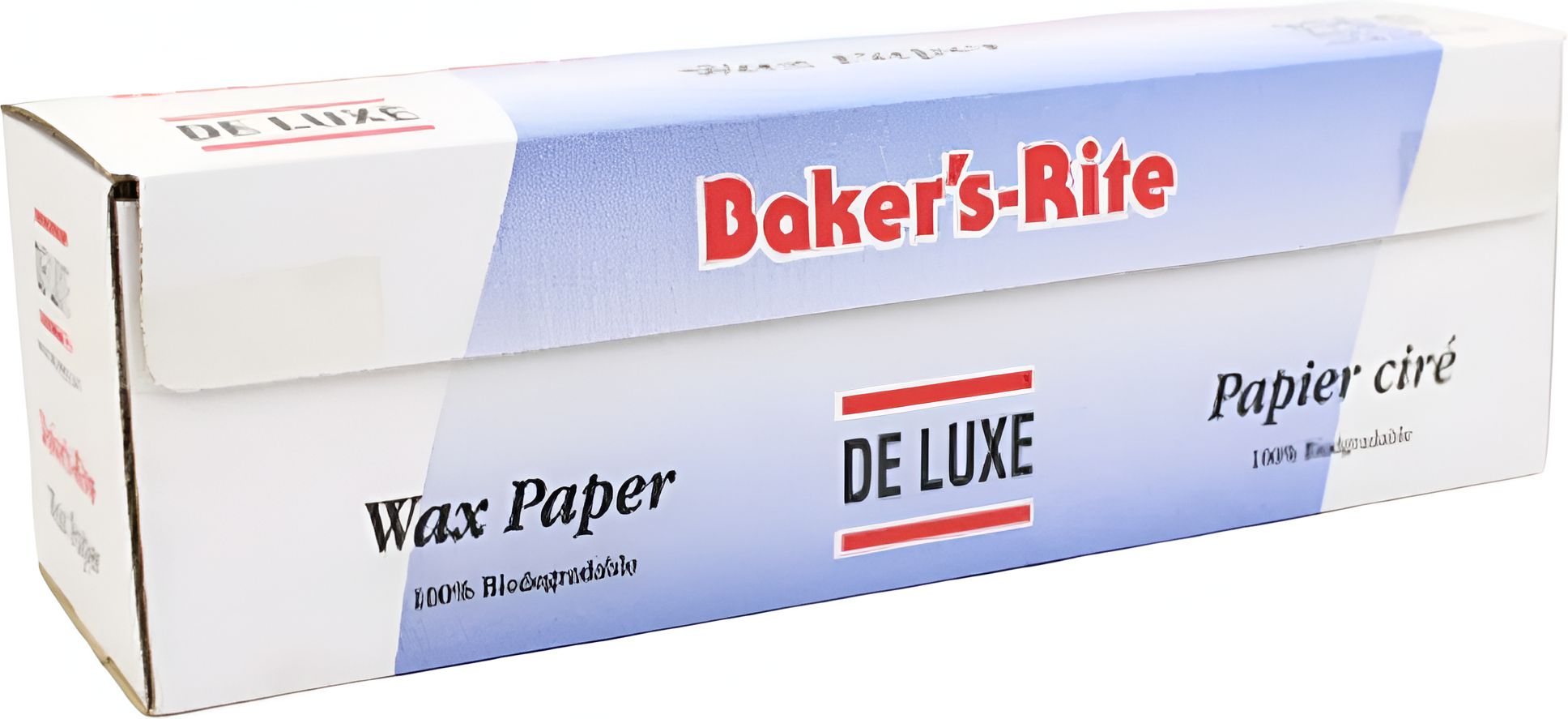De Luxe - 12" x 375 Feet Bakers Rite Waxed Paper Roll With Cutter, 6rl/cs - 160375