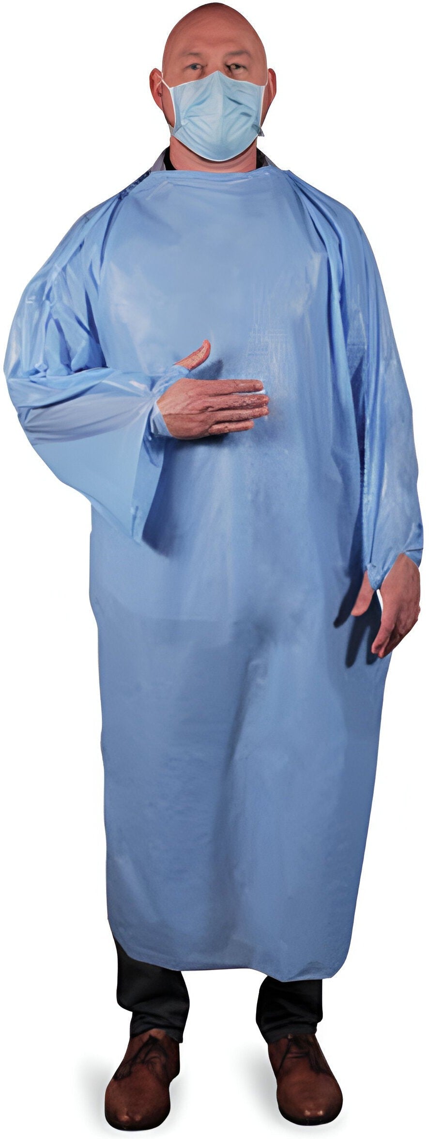 De Luxe - T Style Blue Isolation Gowns, 50/Cs - 511024