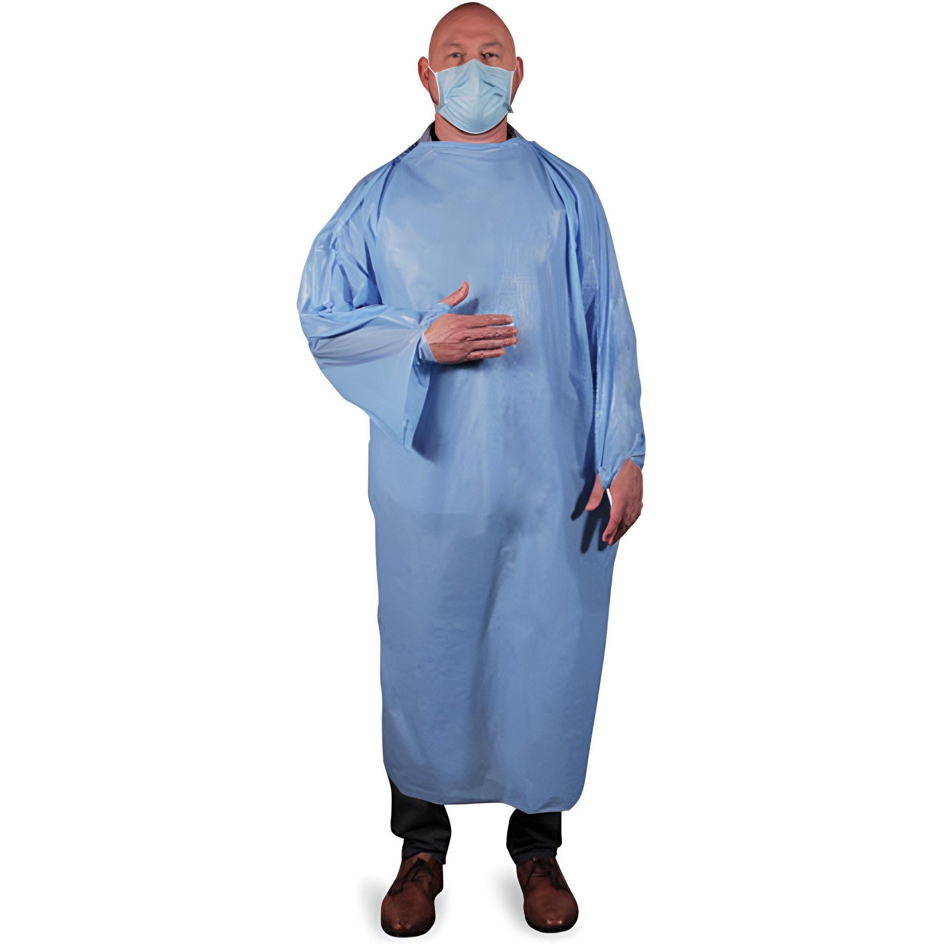 De Luxe - T Style Blue Isolation Gowns, 50/Cs - 511024