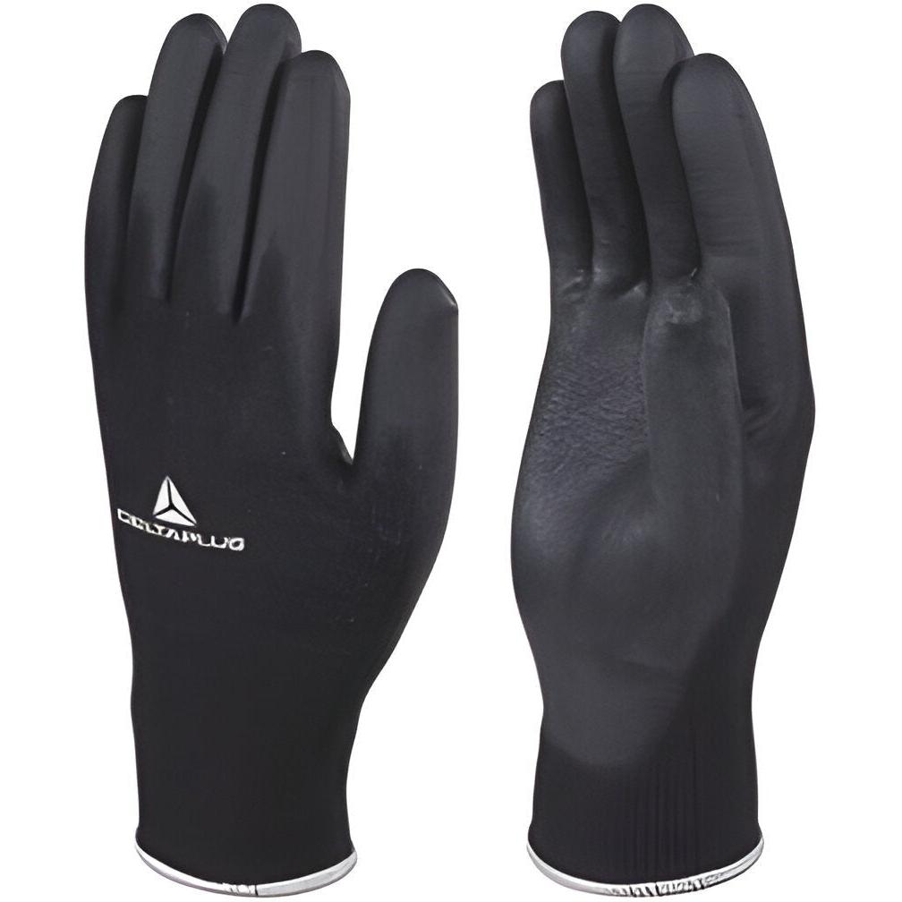 Degil Safety - #6 Black Polyester Knitted Glove With Polyurethane Coating on Palm - VE702PN06