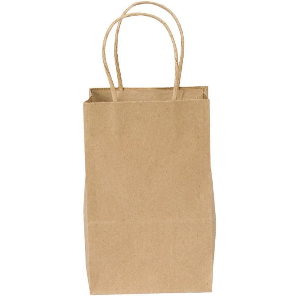 De Luxe - 5.25" x 3.25" x 8.37" Gem Kraft Shopping Bag With Rope Handle, 250/bn - 87093