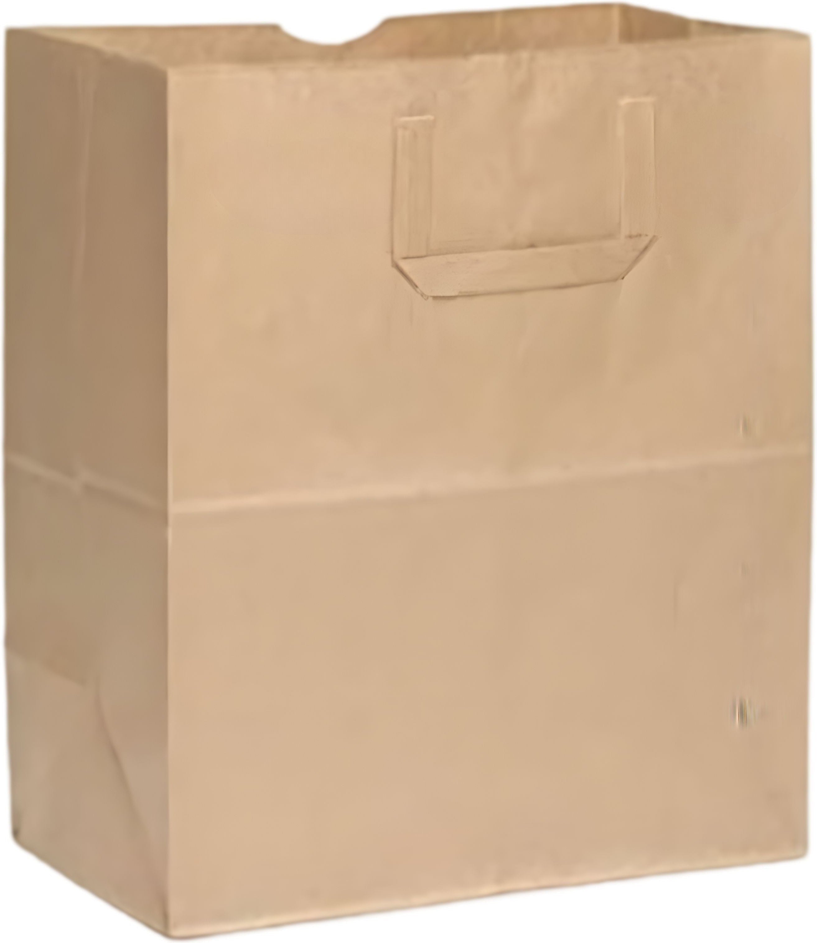 De Luxe - 12" x 7" x 14"1/7 Brown Paper Bag Flat Handle Down, 300/bn - 88191