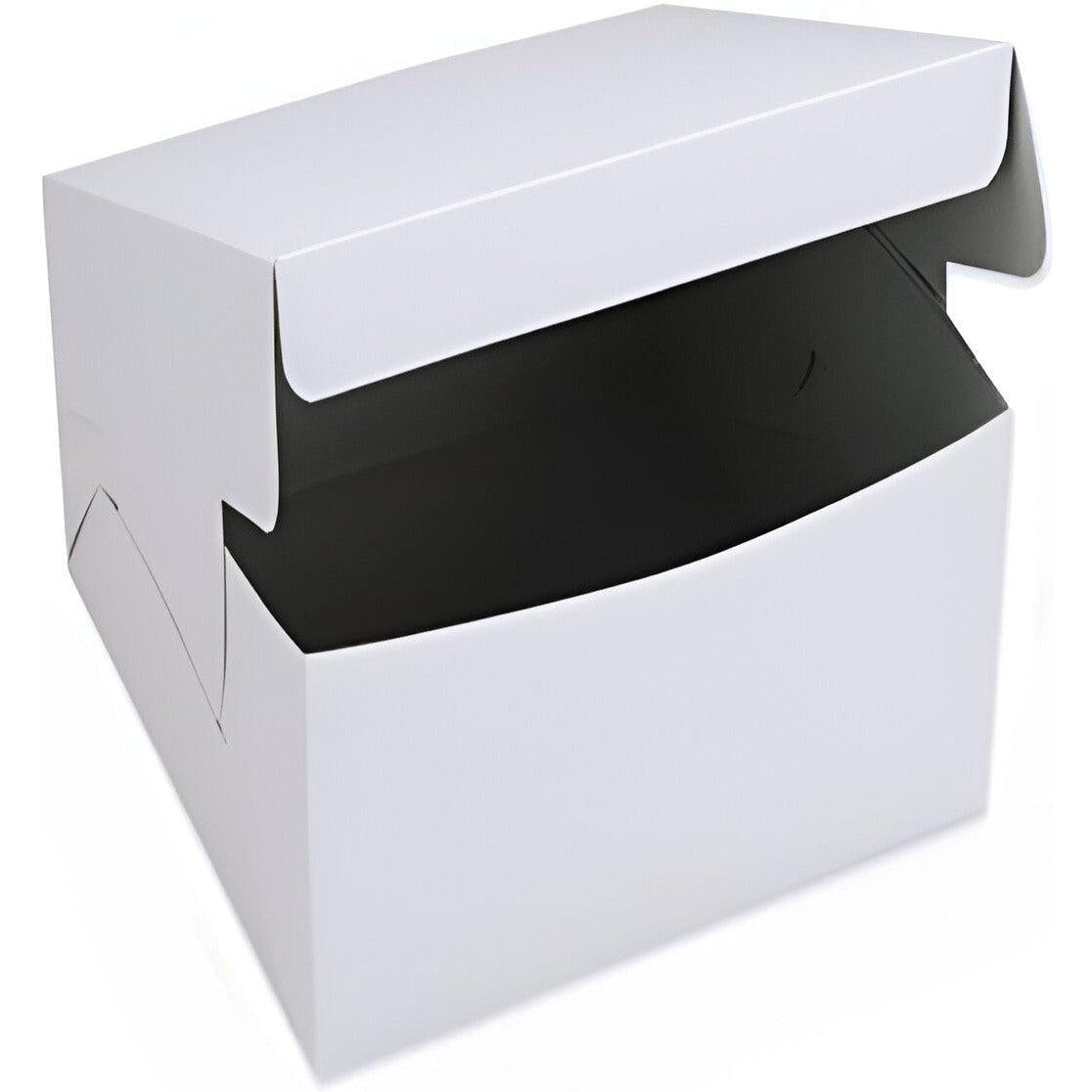 EB Box - 4" x 4" x 4" White 1 Pack Regular Cupcake Box, 100/cs - 1-3286 (Special Order Item)