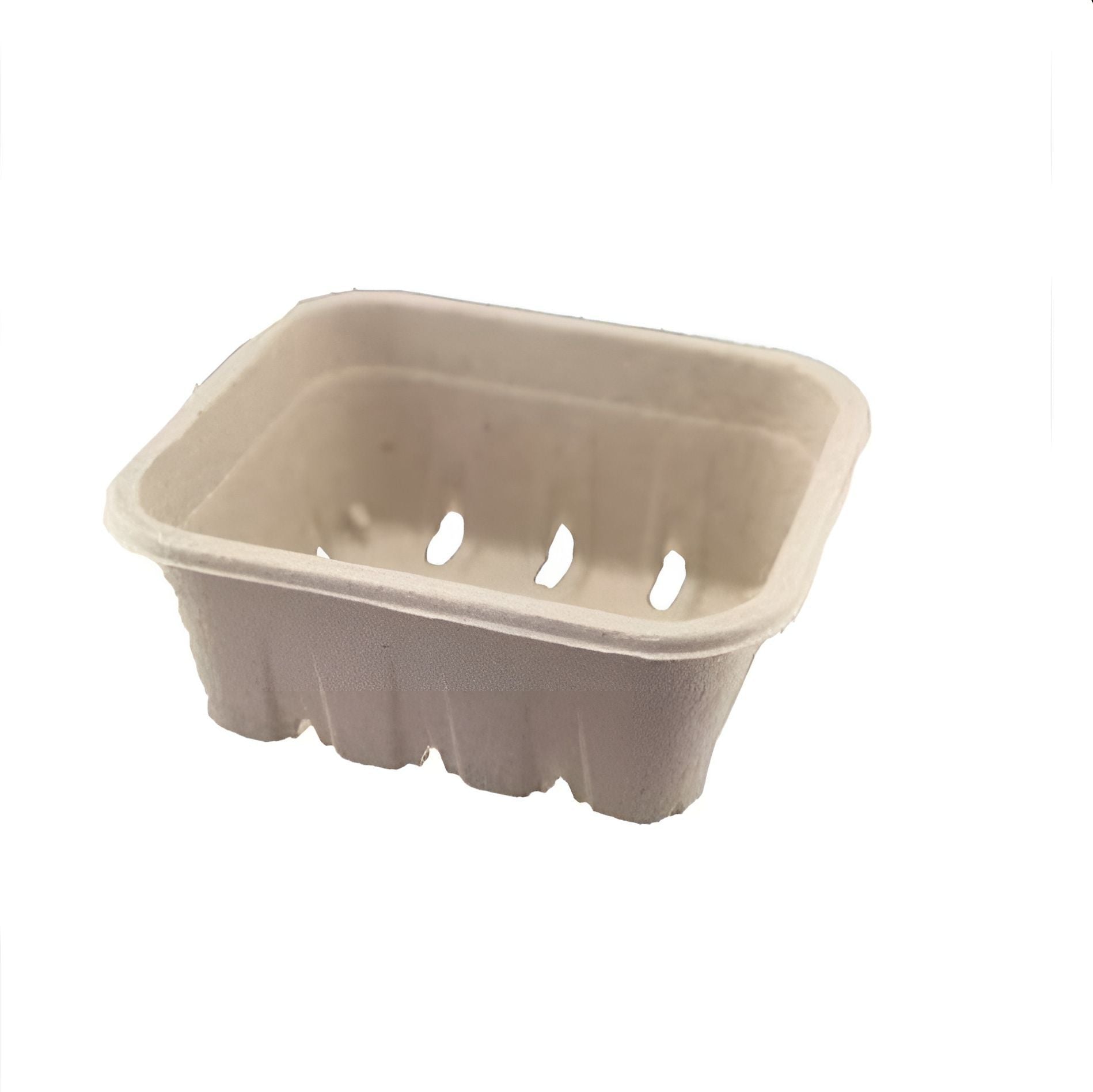 CKF Inc. - 5.7" x 5" x 2.2", EC803 10 oz Top Sealable Pint Pulp Packaging Tray, 500/Cs - 44783