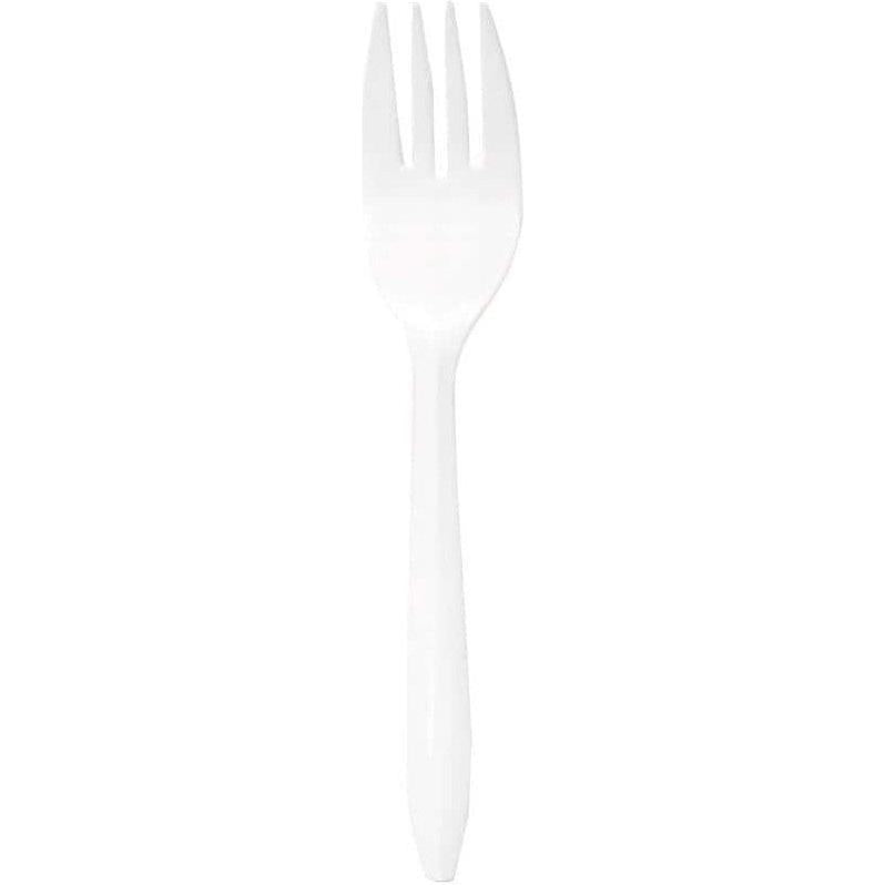 Empress - Medium Weight PP White Forks, 1000/Cs - E175001